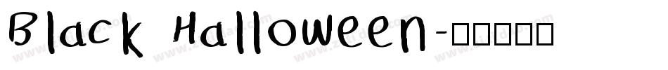 Black Halloween字体转换
